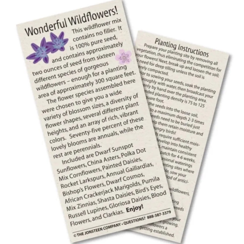 2 Pack - Wildflower Mix | Seed Grow Kit | The Jonsteen Company NEW - Picture 7 of 10